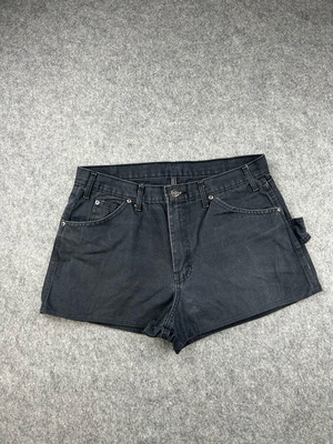Dickies Carpenter Shorts Black Canvas used W34 Vintage 90s