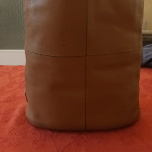Kem leather shoulder bag used, vintage, beige