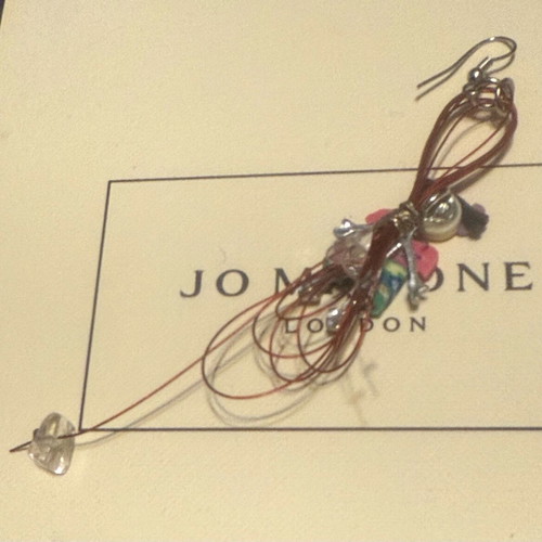 Handmade single earring new multicolored