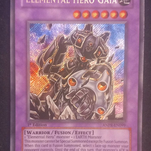 Elemental Hero Gaia 1st Edition used Yu-Gi-Oh! card
