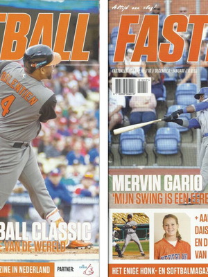 Ολλανδικά περιοδικά Fastball σαν καινούργια, δύο τεύχη μπέιζμπολ και σόφτμπολ