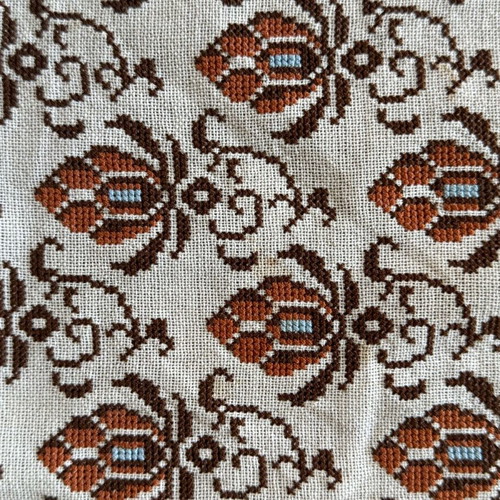 Handmade woven vintage boho table runner like new