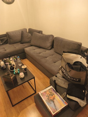 Corner sofa in U shape