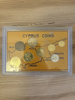 Cyprus Coin Collection used with plastic frame