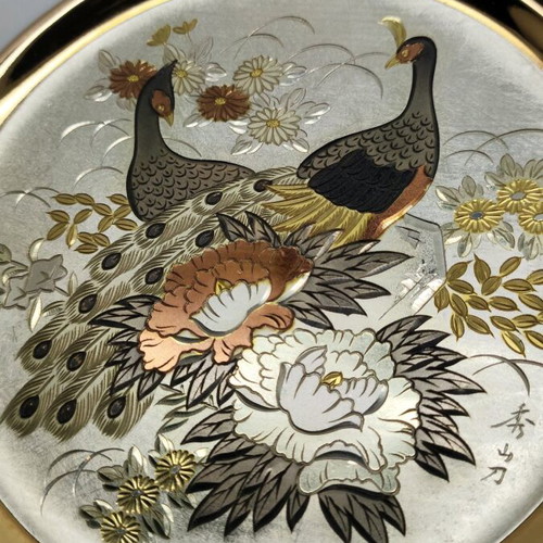 Japanese Chokin plate used with 24K gold