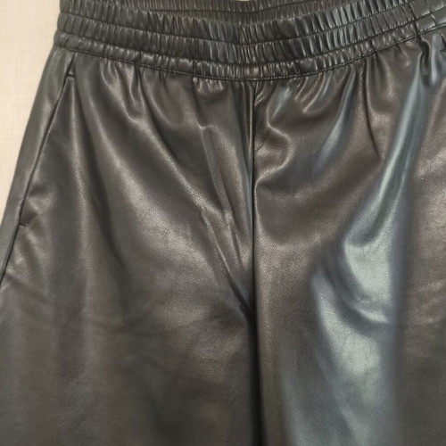 Mango Wide-Leg Leather Pants new, size M, black