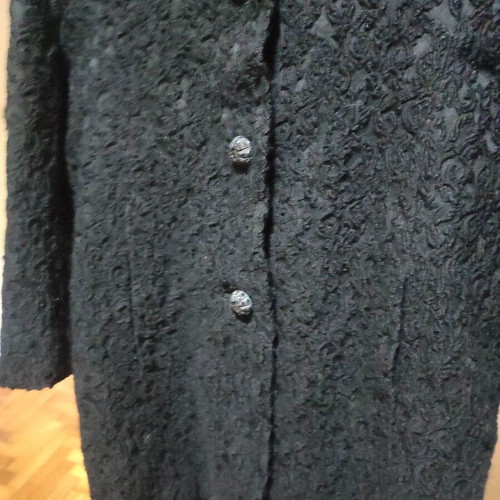 Vintage brocade black coat like new