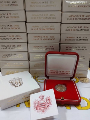 Monaco 2 Euro 2026 Duche de Valentinois Proof coin