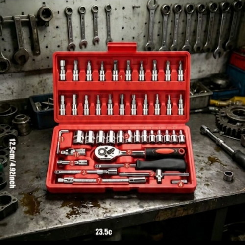Socket Set 46 Pieces new, complete tool kit