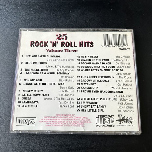 25 Rock 'n' Roll Hits Volume 3 CD, Bill Haley, Little Richard, Fats Domino
