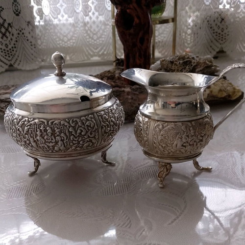 Douwe Egberts Silver Tea Set vintage, like new