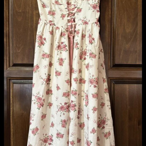 Shein Cottagecore Coquette Φόρεμα S Νέο Φλοράλ με Κορσέ