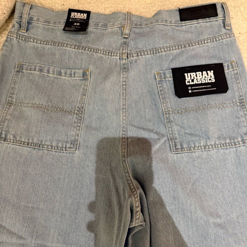 Urban Classics men's oversized blue jeans size L new 90s style