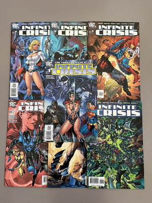 Infinite Crisis #1-7 comic set with Jim Lee covers