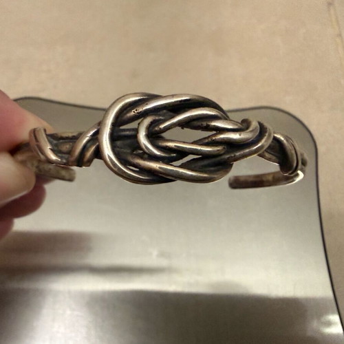 Silver bracelet used, intricate design with 925 stamp, 15g weight