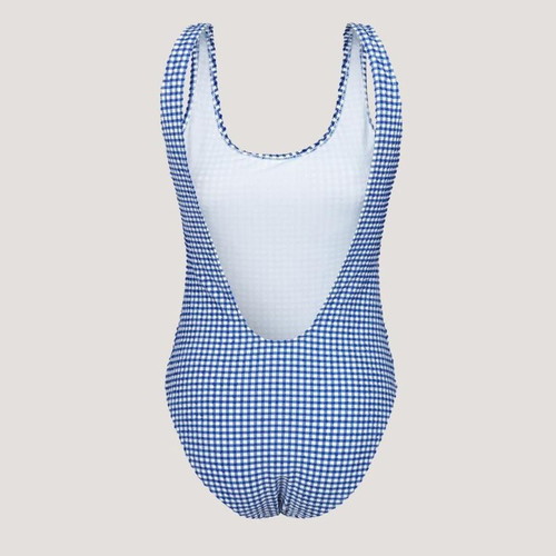 Samsoe Samsoe One-Piece Swimsuit New Blue Checkered