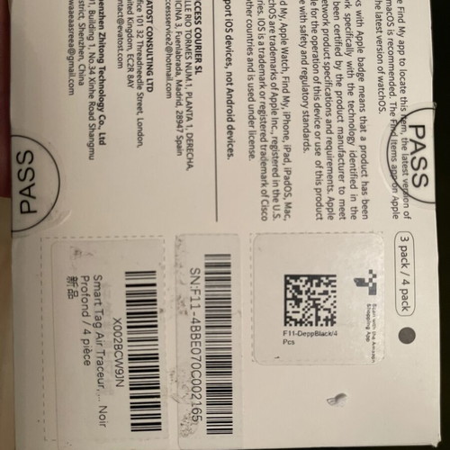 Hendari Loshall Ring smart tag set of 4 new, alternative to AirTag for iPhone