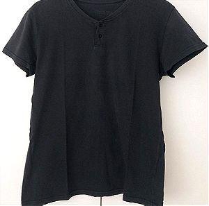 C&A Body Fit Ανδρικό T-shirt Κοντομάνικο Polo Μαύρο