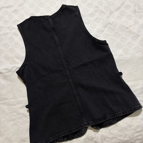 Mango denim vest black, size L, like new