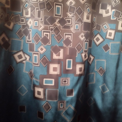 Dress 70s style satin, like new, black and blue, Bershka, size M