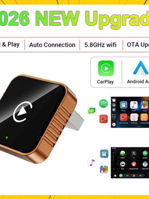 Wireless Android Auto and Apple CarPlay adapter