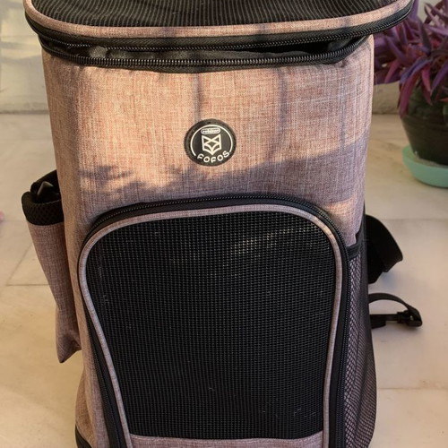 Pet carrier backpack used with straps for small dog or cat up to 8 kg