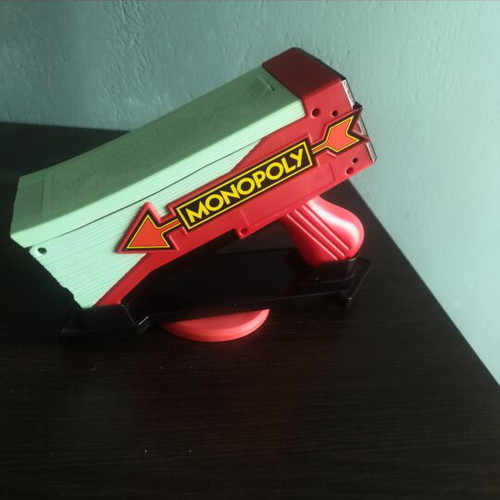 Monopoly Money Gun board game like new