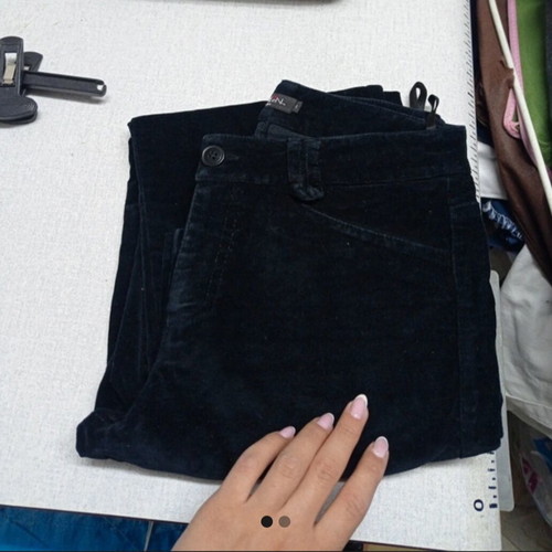Velveteen pants like new, black, size S