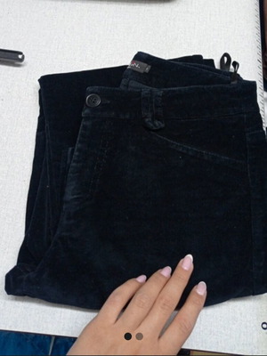 Velveteen pants like new, black, size S