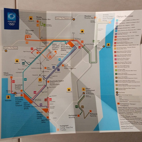 Athens 2004 Olympic Games map used, official transportation