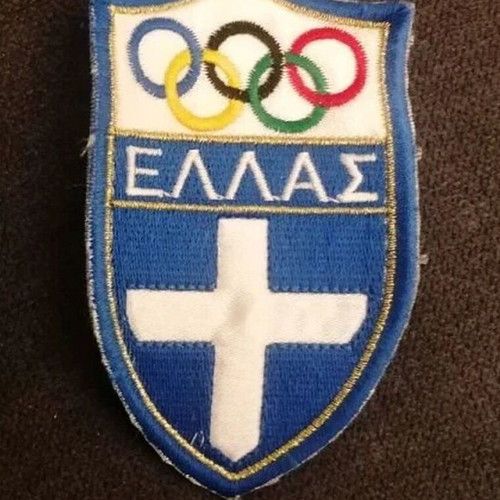 Official fabric badge of Greek Olympic athletes, like new