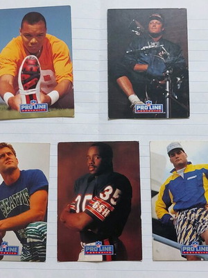NFL Proline Portraits 1992 cards used, pack of 9