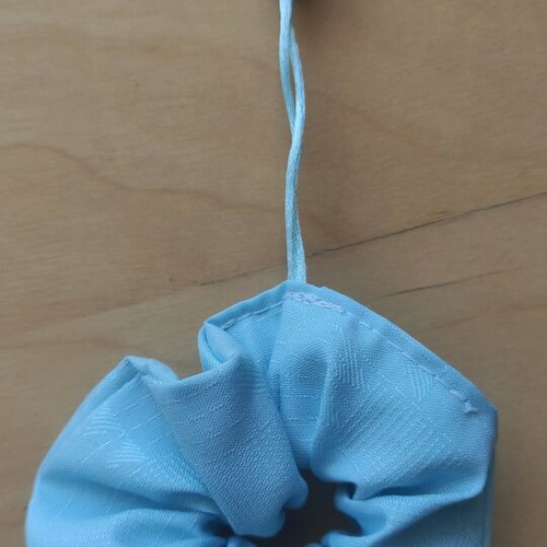 Scrunchie keychain handmade turquoise new