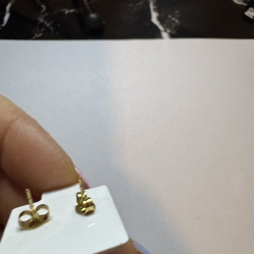 Stainless steel earrings, black and gold