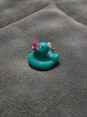 Rubber duckie earring new