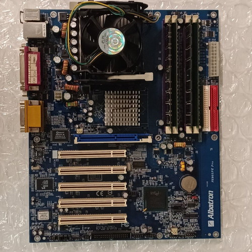 Albatron PX865PE Pro motherboard with Pentium 4 2.8GHz and 2.5GB RAM like new