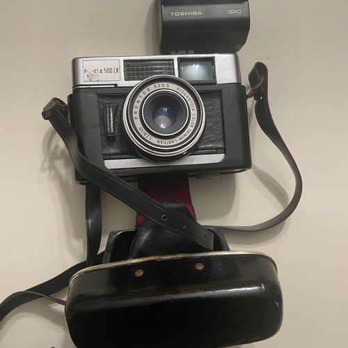 Vintage Dacora Dignette 500 LK camera used with flash