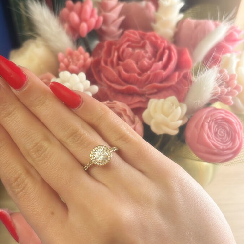 Swarovski ring new, size 50, pink gold