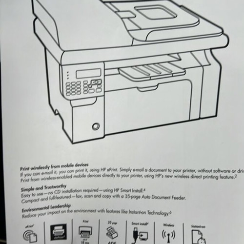 HP LaserJet M1217nfw MFP εκτυπωτής σαν καινούργιο με WiFi και δίκτυο