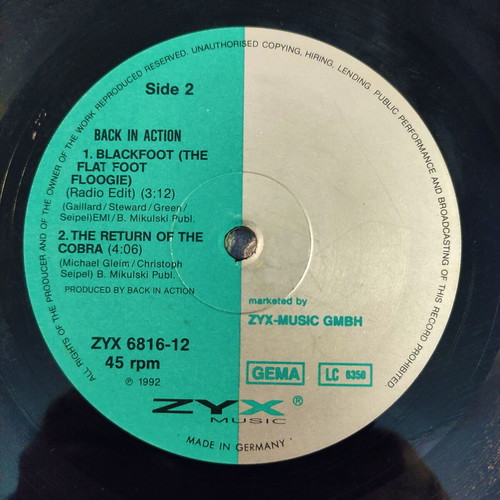 Back In Action Blackfoot The Flat Foot Floogie 12'' vinyl used, 1992 Germany