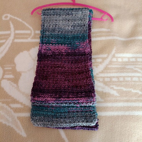 Hand-knitted multicolor scarf like new
