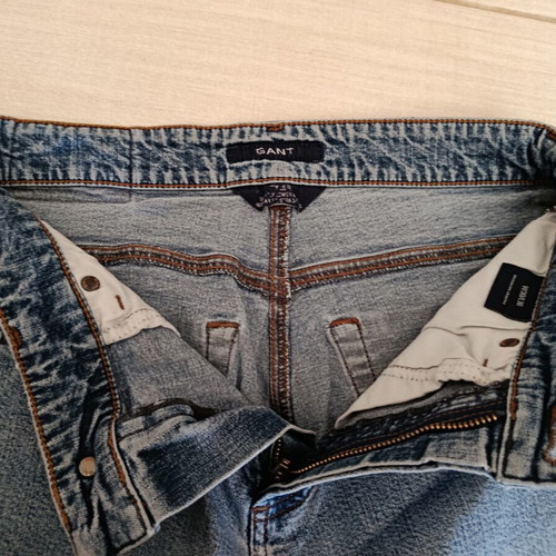Gant men's jeans light blue used, straight fit, size L