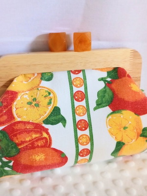 Τσάντα χειρός Citrus A To Z Greek καινούργια, 28x23 εκ, φόδρα μινκυ