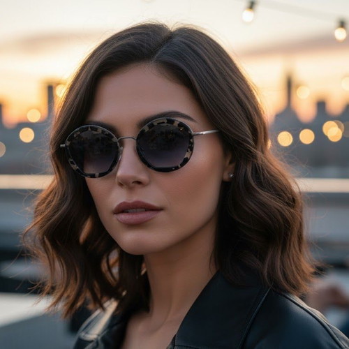 No Logo Sunglasses Italian Origin with Acetate Frame