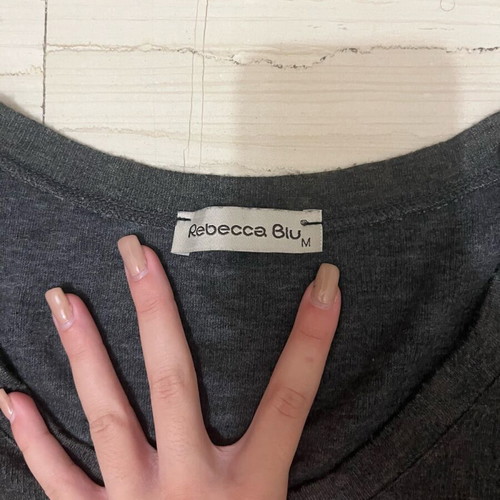 Warm grey knee-length dress new Rebecca Blu size M