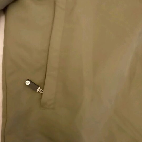 Brugi jacket like new, thin waterproof windbreaker khaki with hood size L
