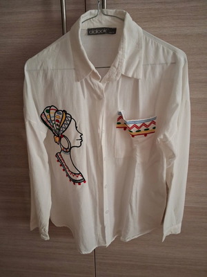Ethnic white shirt like new, size M