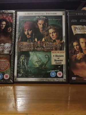 Pirates of the Caribbean DVD set like new, comedy action fantasy