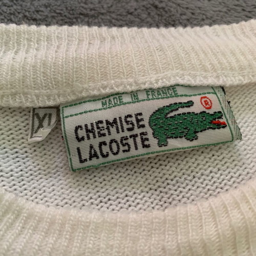 Lacoste wool sweater XL, made in France, 1980s