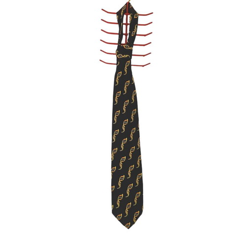 Silk tie with DNA pattern like new, blue